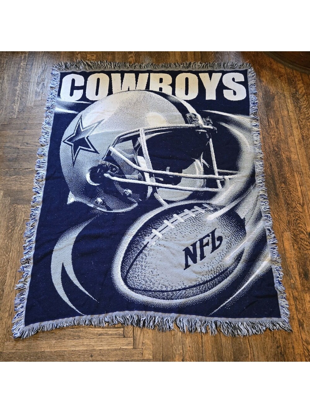 Vintage Dallas Cowboys Tapestry Blanket Throw 55x43 Northwest Company